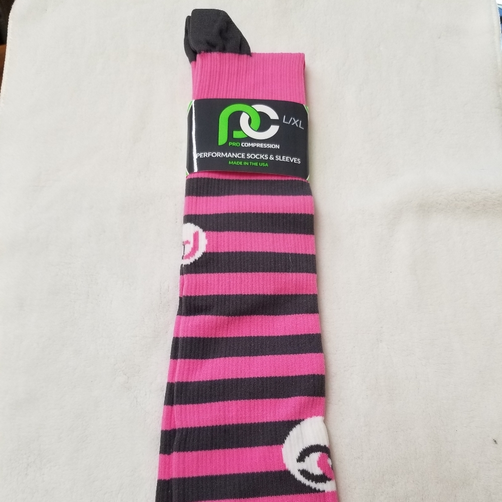 Pro Compression Performance Striped Socks NWT